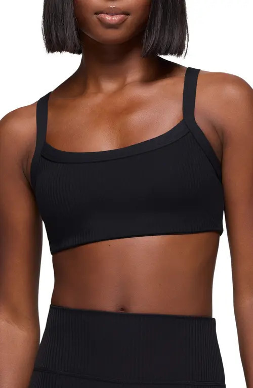 prAna Luxara Rib Sports Bra in Black at Nordstrom, Size Xx-Small | Nordstrom