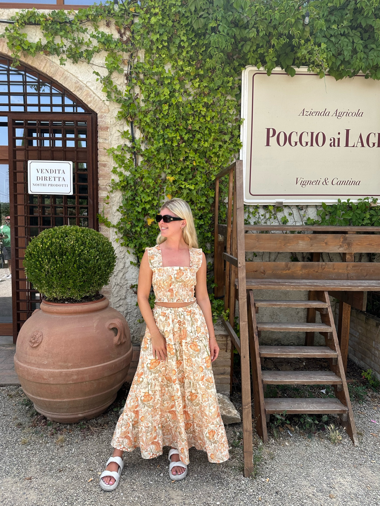 todays winery outfit🍷🍷the perfect holiday set - and so comfortable too! have been loving this look for Italy🍋🇮🇹🍝

#LTKeurope #LTKtravel #LTKSeasonal