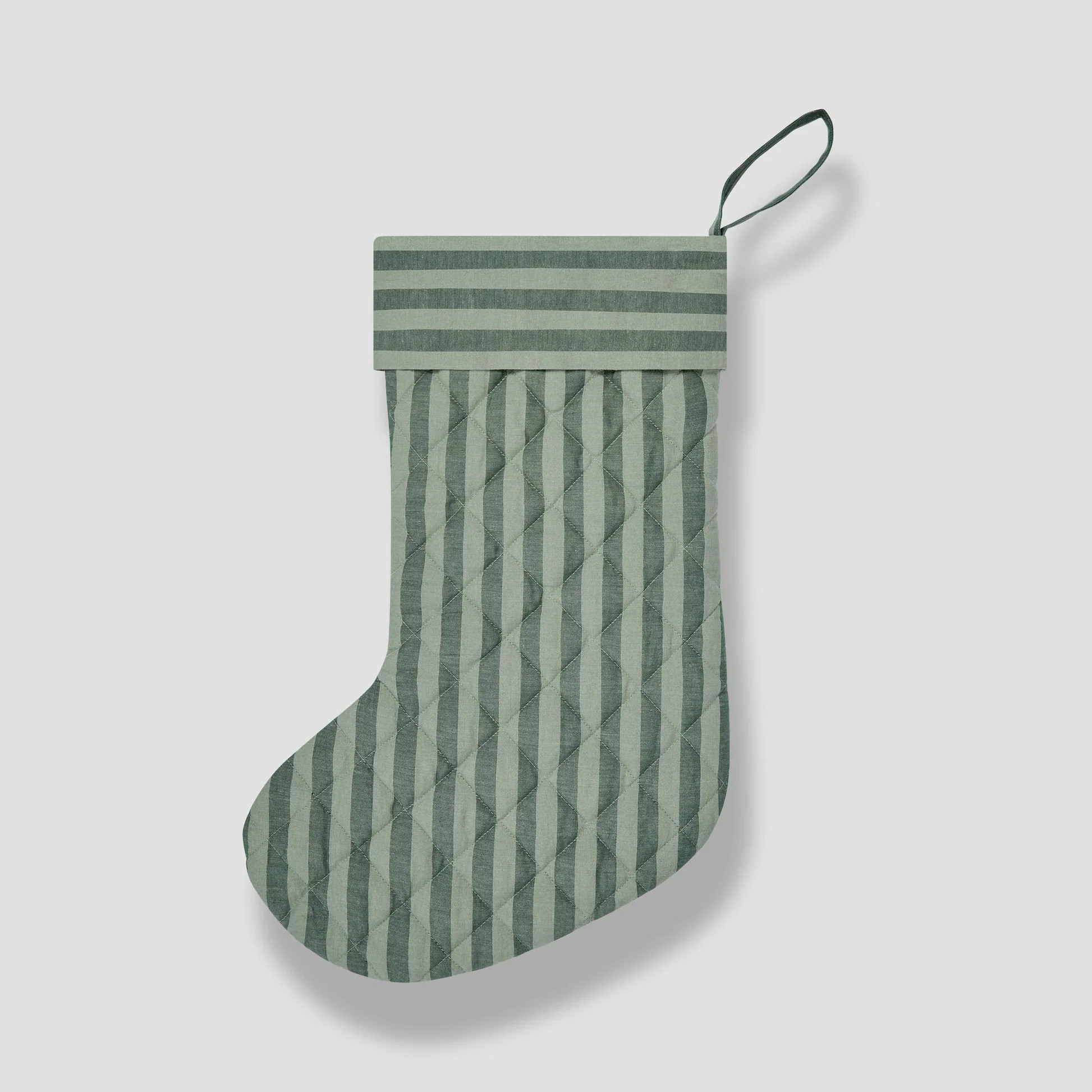 Pine Green Pembroke Stripe Christmas Stocking | Piglet