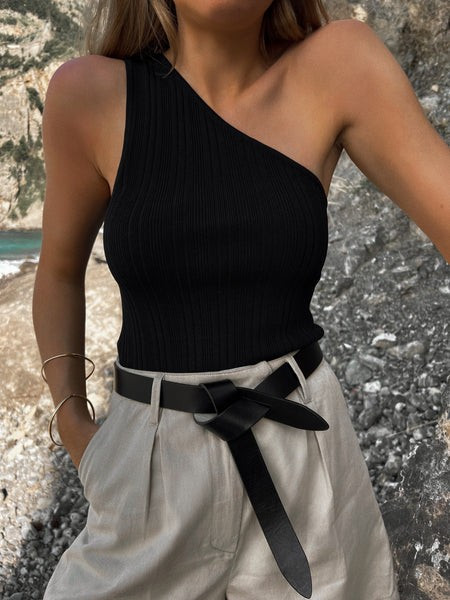 Jamison One Shoulder Knit Top | Pretty Lavish (UK)