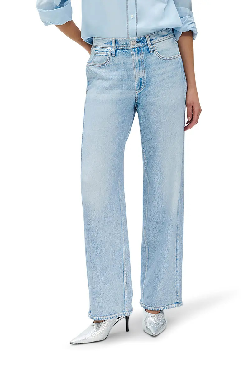 rag & bone/JEAN Miramar Wide Leg Cotton Terry Sweatpant Jeans in Aria at Nordstrom, Size Large | Nordstrom