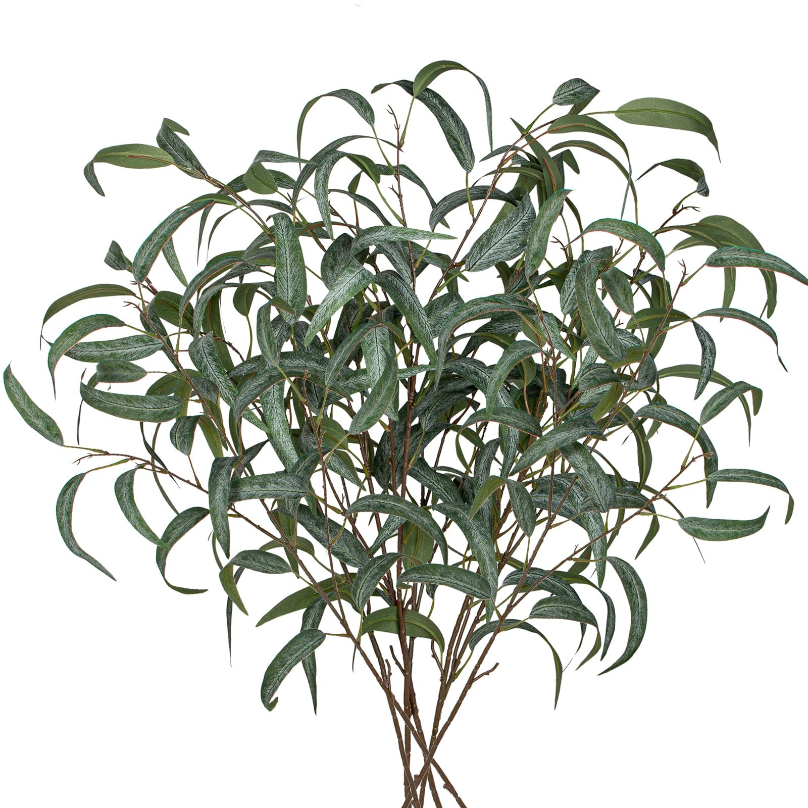 Faux Eucalyptus Stems - 34' Long Fake Salix Leaves 6 Pcs Artificial Greenery Stems for DIY Bouque... | Amazon (US)