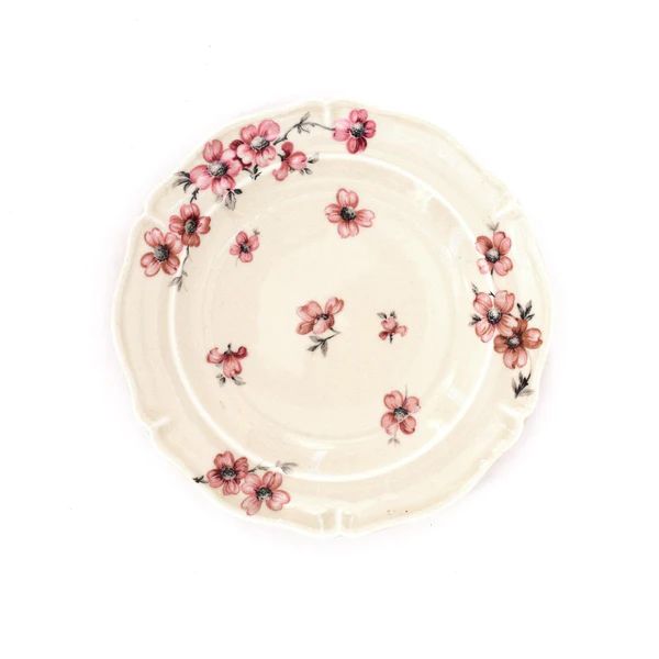 Set of 5 Cream Floral Limoges Plates | The Avenue