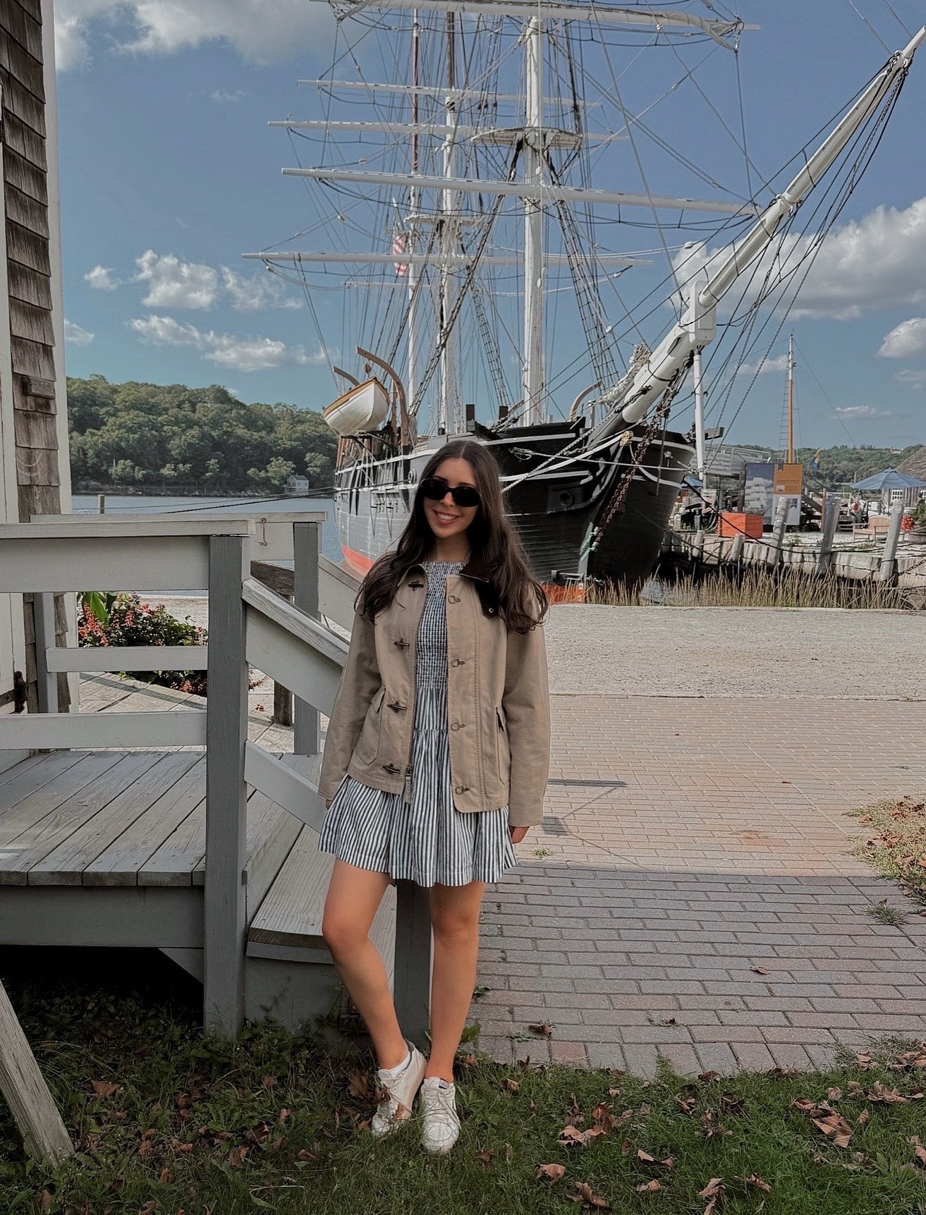 For an early fall outfit, throw a barn jacket over your favorite summer dress—like this one from Aritzia paired with a Hill House mini  

#LTKStyleTip #LTKPetite #LTKSeasonal