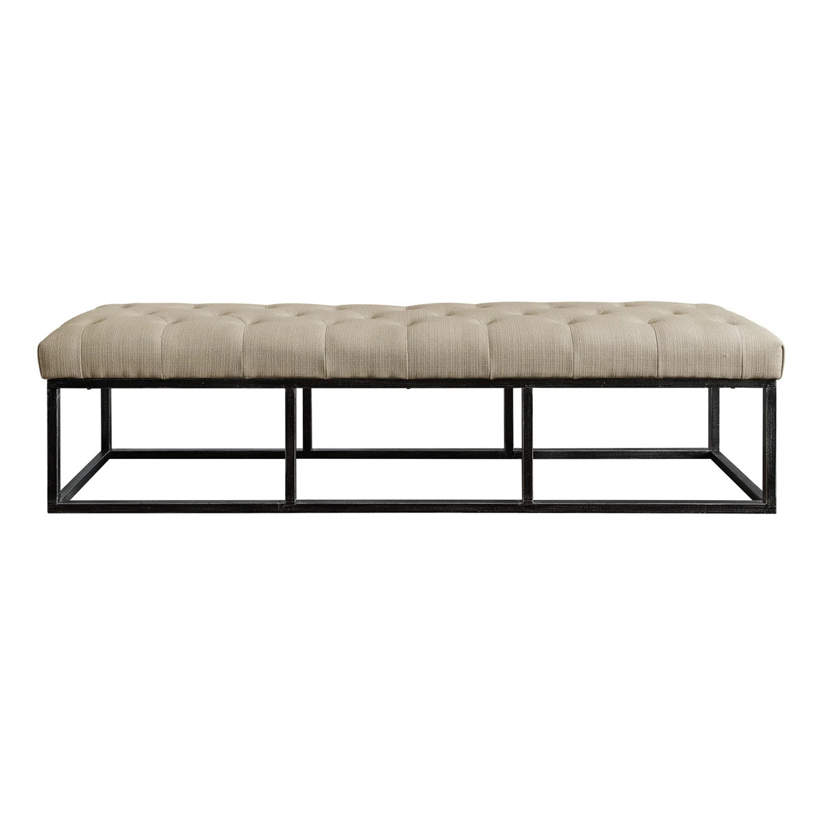 Danes Claire Tufted Bench with Iron Legs, Modern 72.5" Bench for Bedroom or Living Room | Wayfair North America