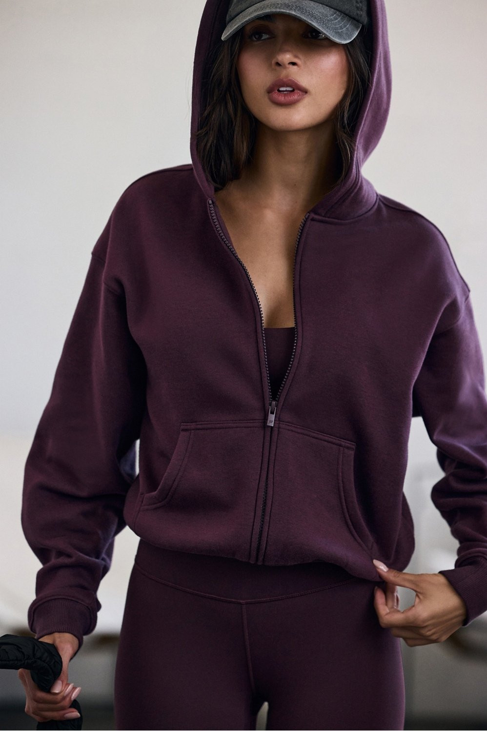Cozy Fleece Full Zip Hoodie | Fabletics