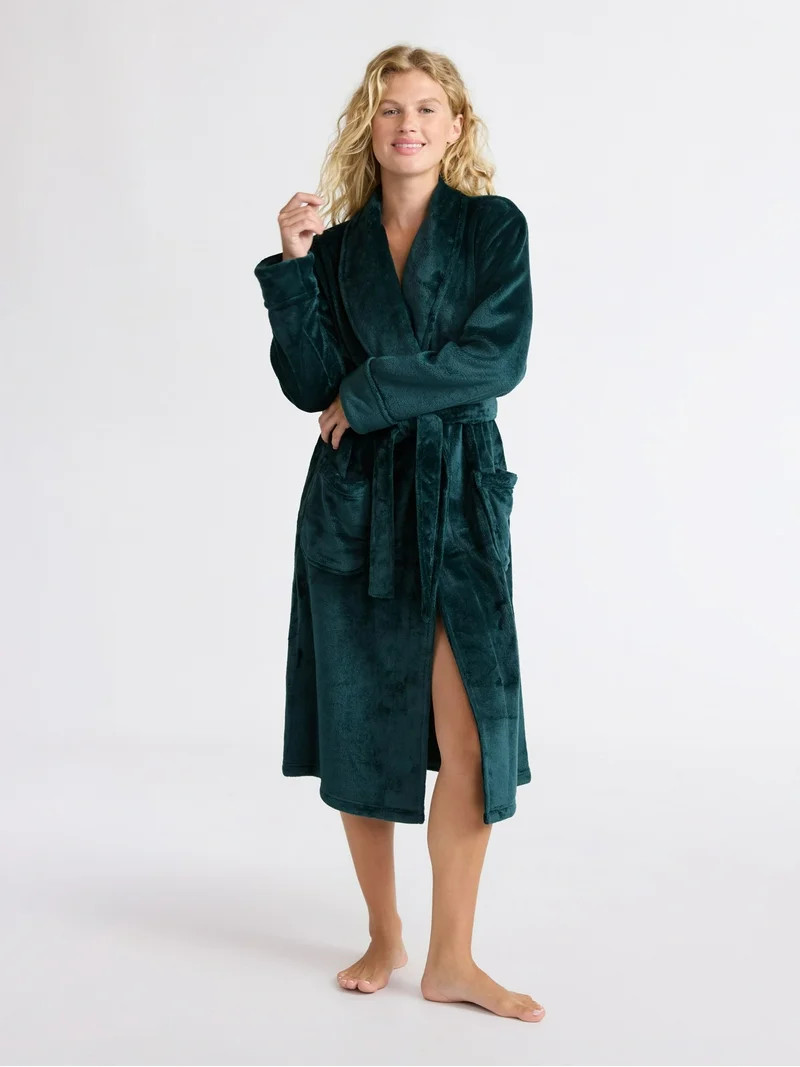 Joyspun Women's Plush Robe, Sizes S-3X | Walmart (US)
