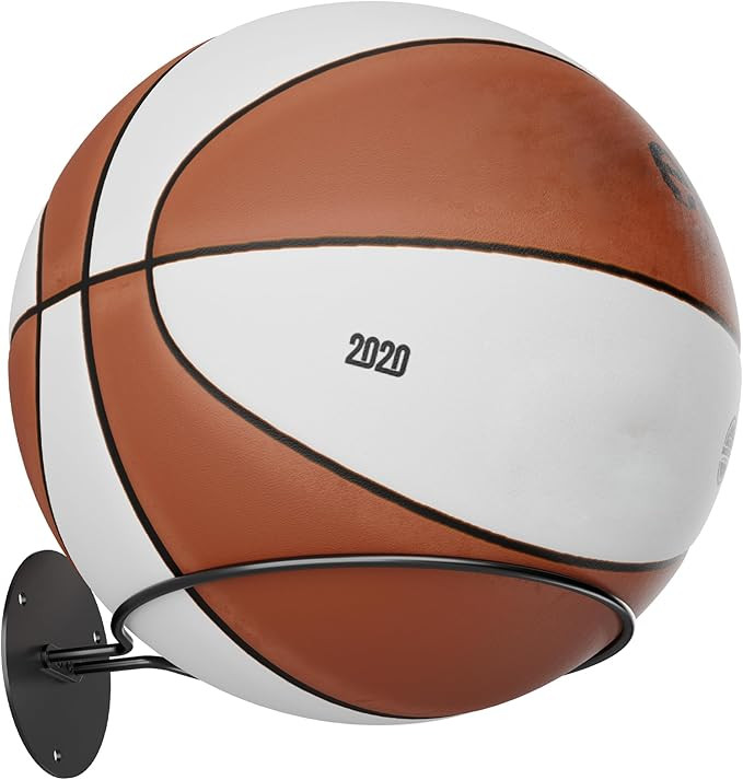 Basketball Holder Wall Mount - Football Wall Mount for Display, Basketball Storage Rack for Balls... | Amazon (US)