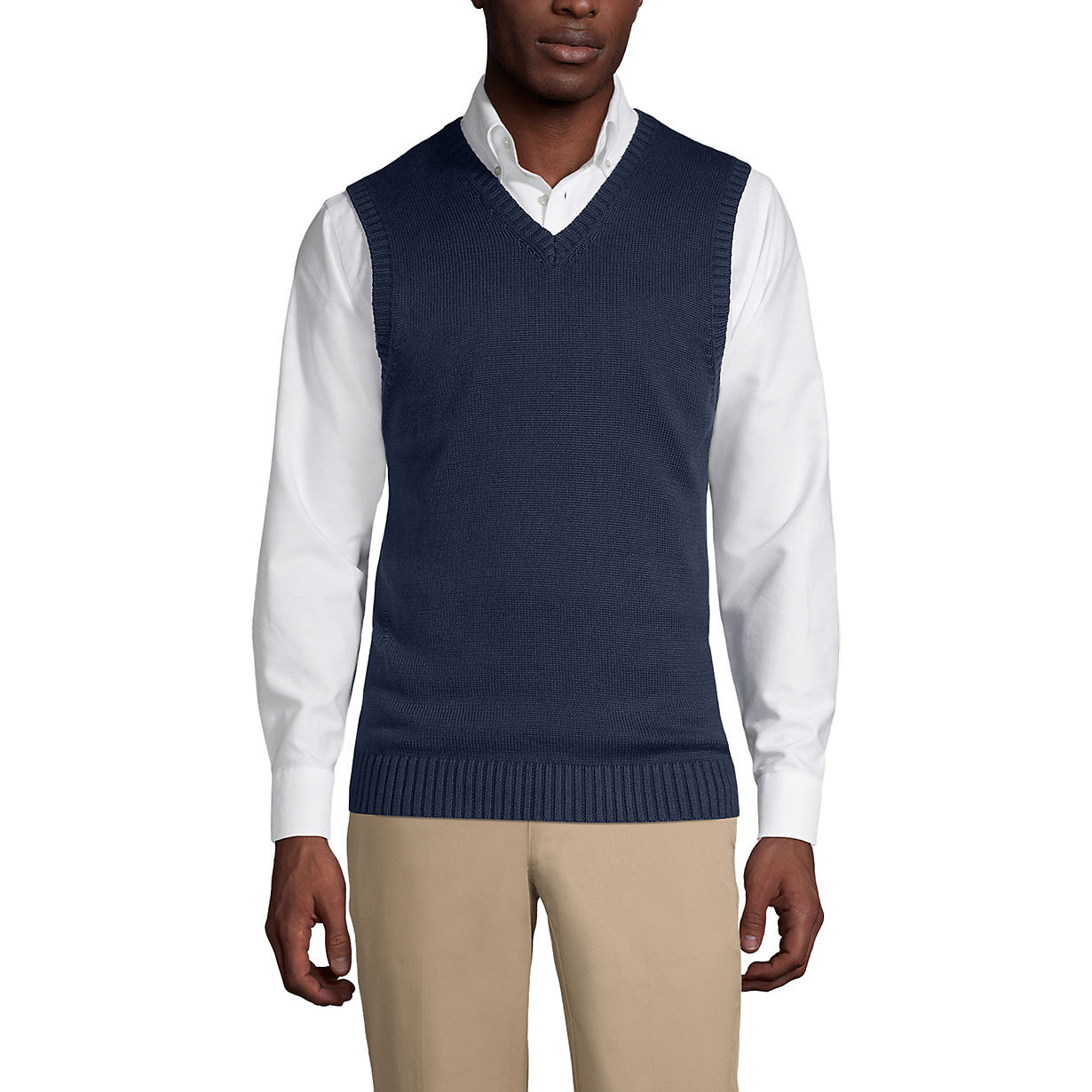 School Uniform Men's Cotton Modal Sweater Vest | Lands' End (US)