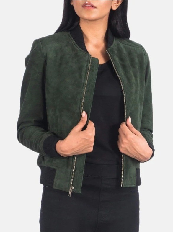Green suede jacket for women.Can be tailored for your height and size which makes it petite-friendly

#LTKPetite #LTKMidsize