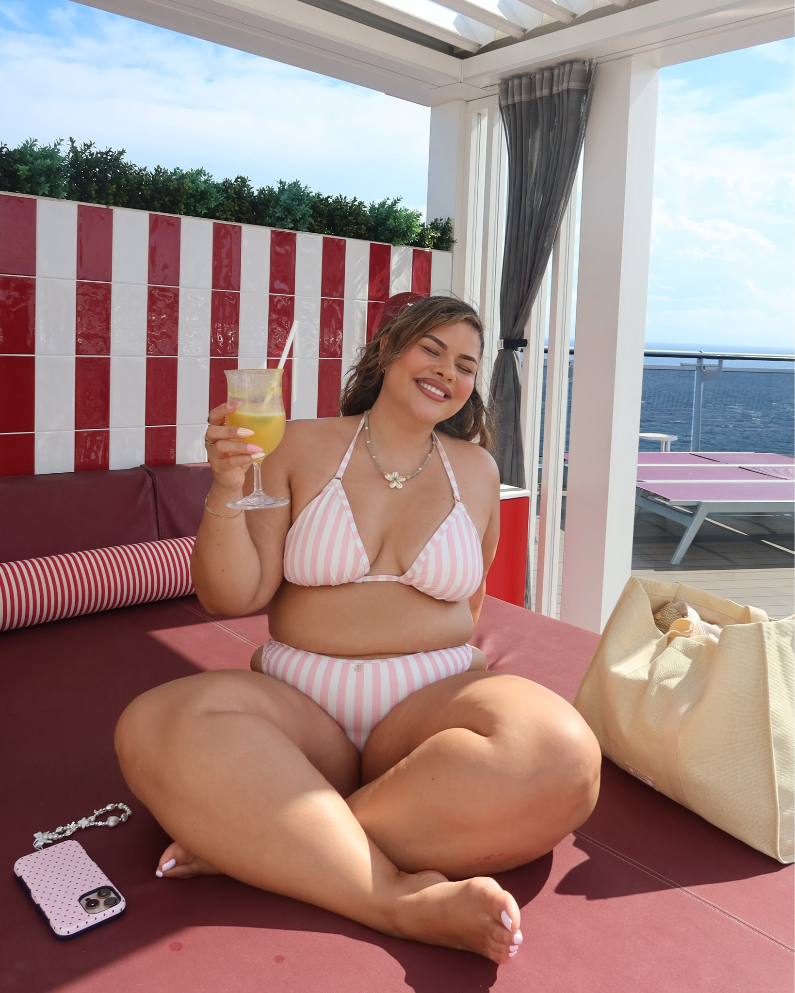 sea therapy 🌊🌸 bikini I wore on the virgin cruise! Wearing size XL in the top and XXL on the bottoms 

#LTKPlusSize #LTKSwim #LTKMidsize