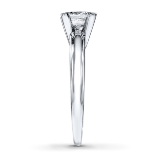Certified Diamond Ring 1-1/2 carats Princess-cut 14K White Gold | Kay Jewelers