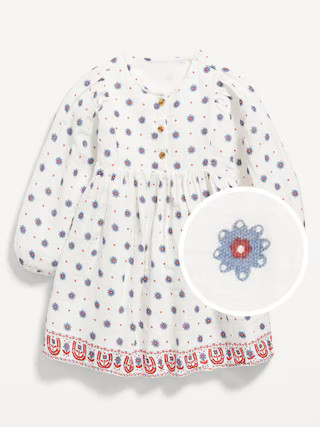 Long-Sleeve Plaid Dress for Toddler Girls | Old Navy (US)