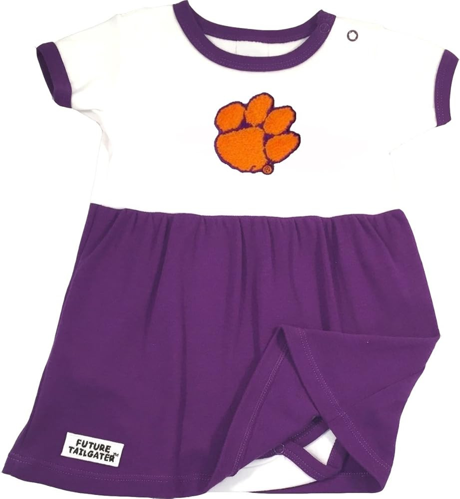 Future Tailgater Clemson Tigers Baby Onesie Dress - Purple | Amazon (US)