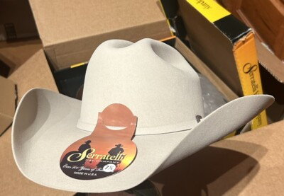 Serratelli Hat Company 5X Felt SIZE 7 1/4 Long Oval Display In Box Silver Belly  | eBay | eBay US