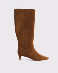 Vegan Suede Kitten Heel Boots | Abercrombie & Fitch (US)