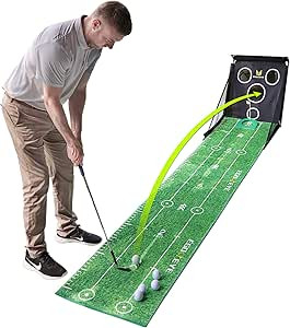 EGOOIEYE Putting Green Indoor, Swing Path Feedback, Golf Chipping Net, Automatic Ball Return, Eas... | Amazon (US)