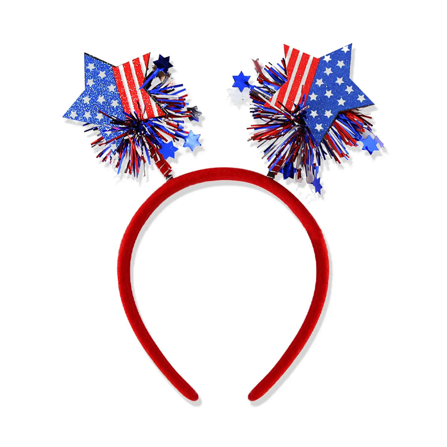4th of July Headband Independence Day Hair Accessories Patriotic Party Hair Supplies USA Flag Sta... | Amazon (US)