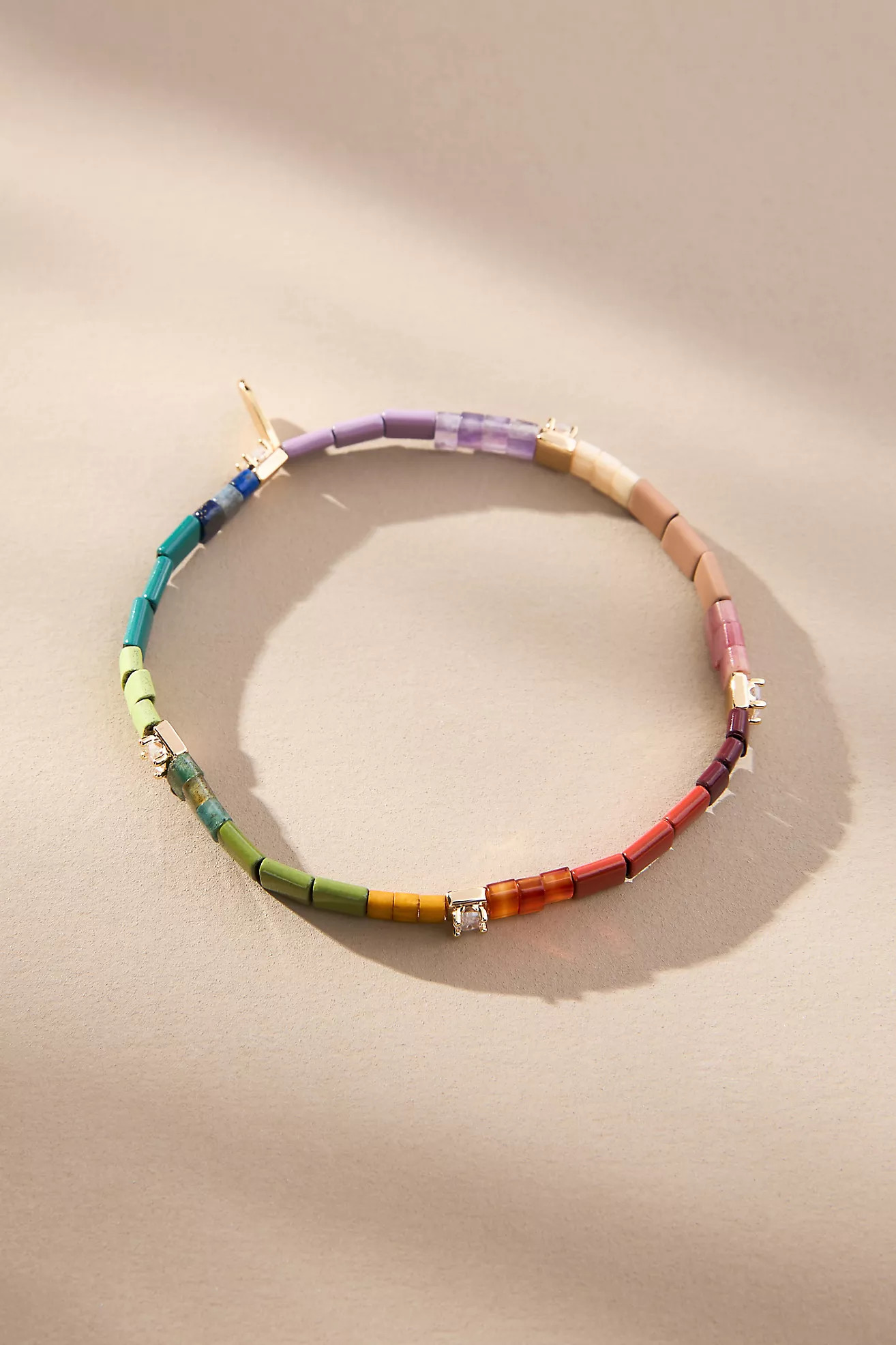 Colorful Beaded Chicklet Bracelet | Anthropologie (US)