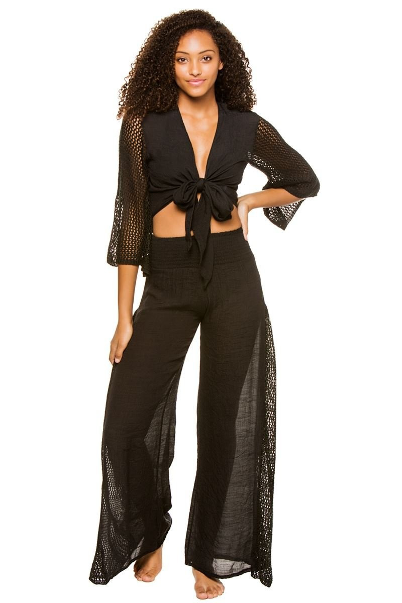 Crochet Tie Front Crop Top | Everything But Water