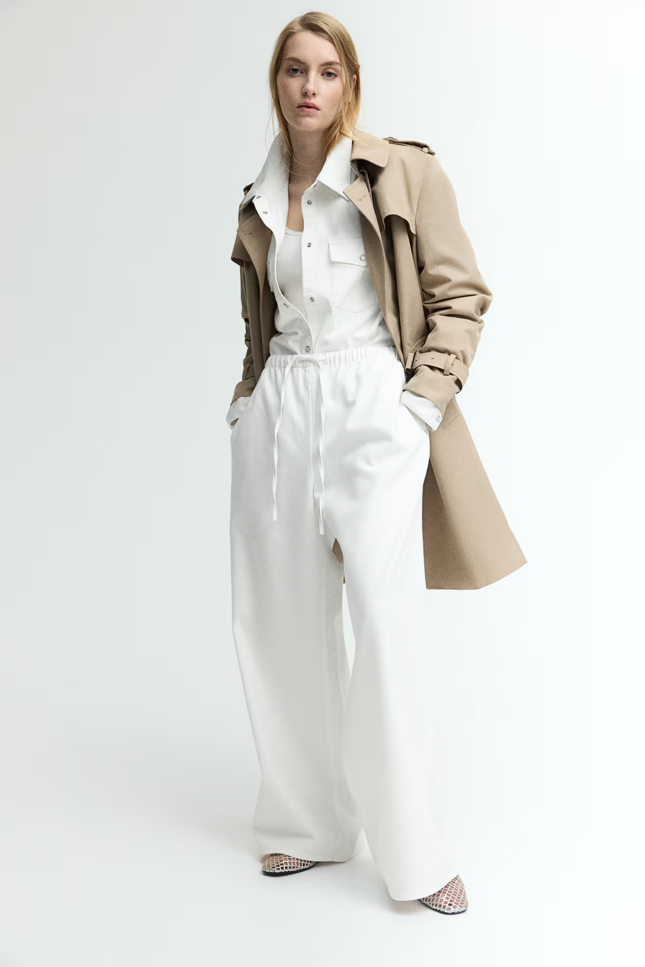 Feather Soft Denim Drawstring Pants | H&M (US + CA)