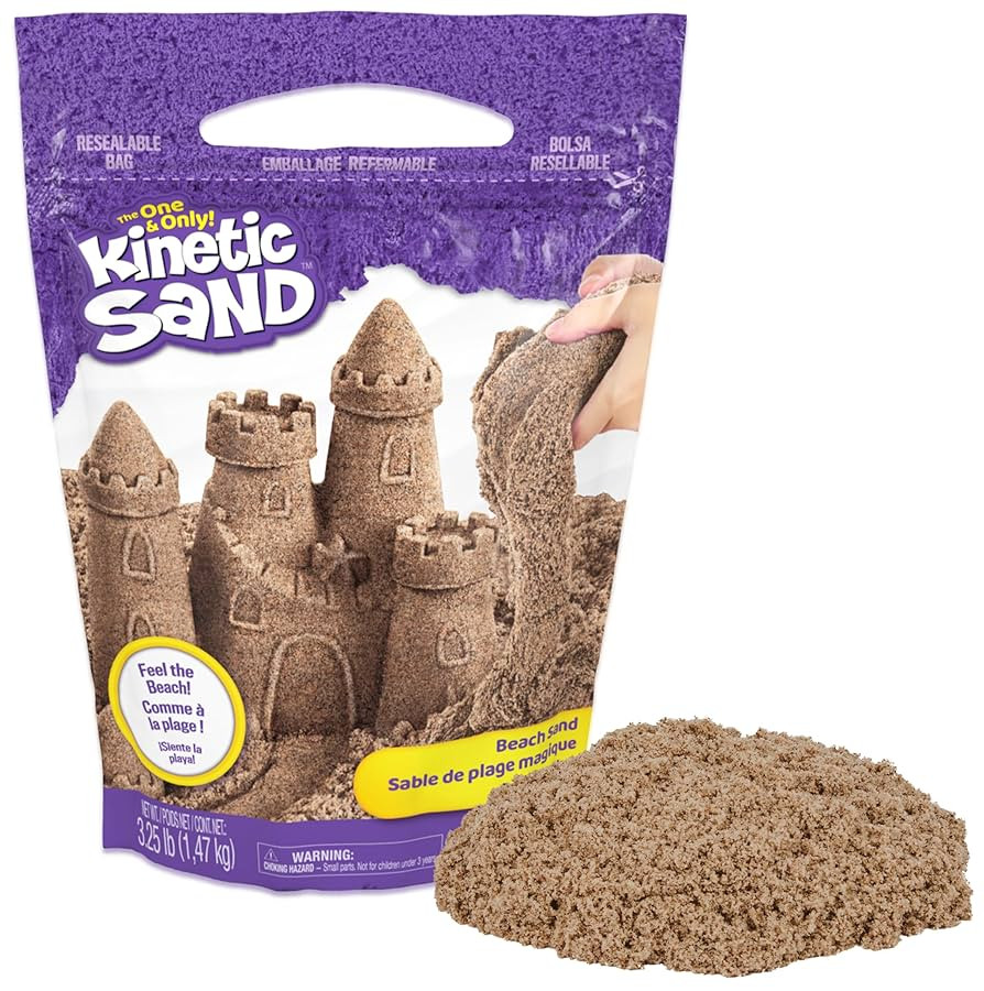 Kinetic Sand, 3.25lbs Beach Play Sand, Moldable Sensory Toys for Kids, Resealable Bag (Packaging ... | Amazon (US)