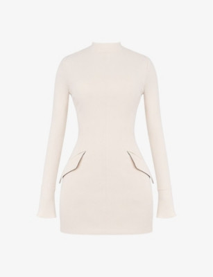 Mahalia fluted-cuffs stretch-woven mini dress | Selfridges