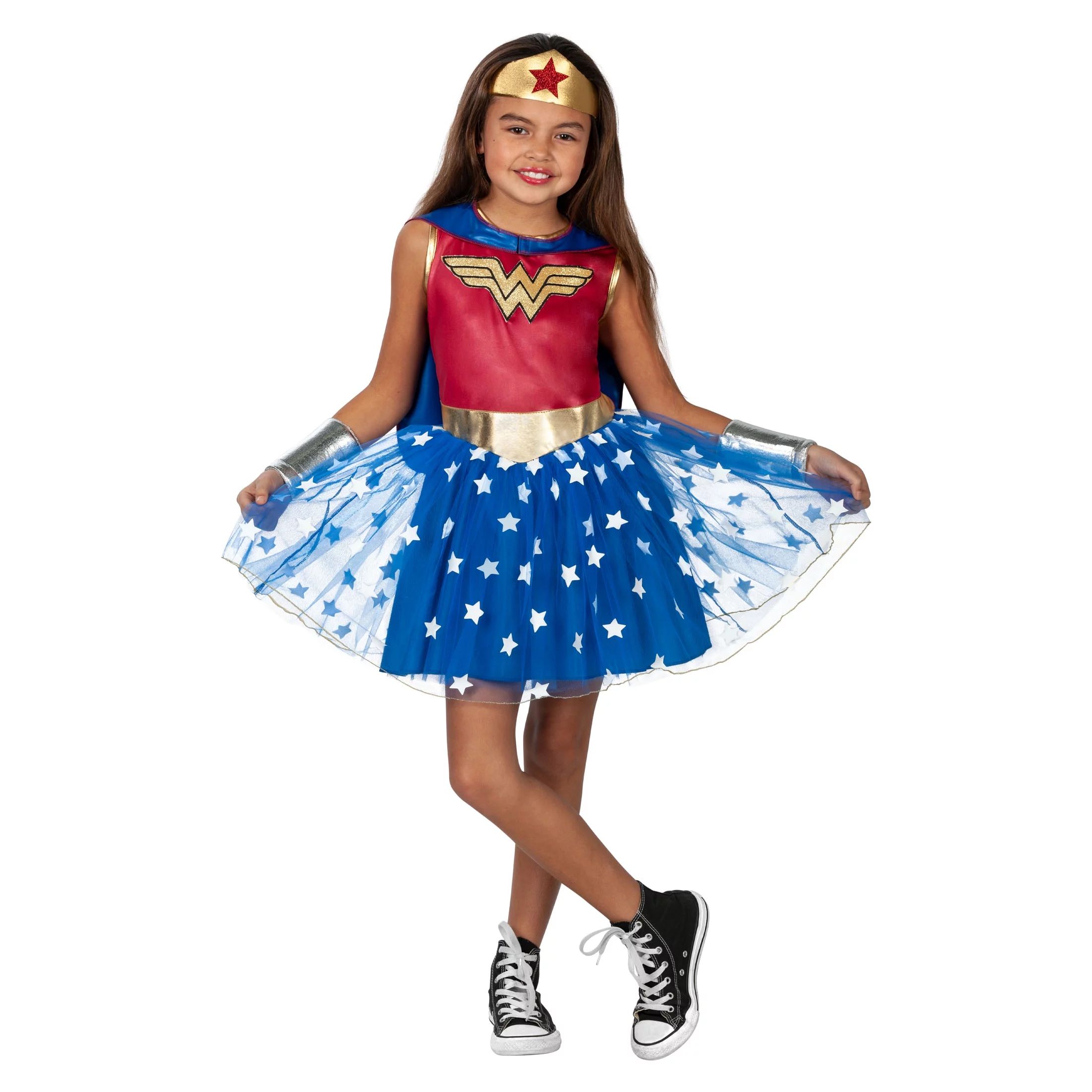 Halloween Girls Wonder Woman Costume, by Way to Celebrate, Size S | Walmart (US)