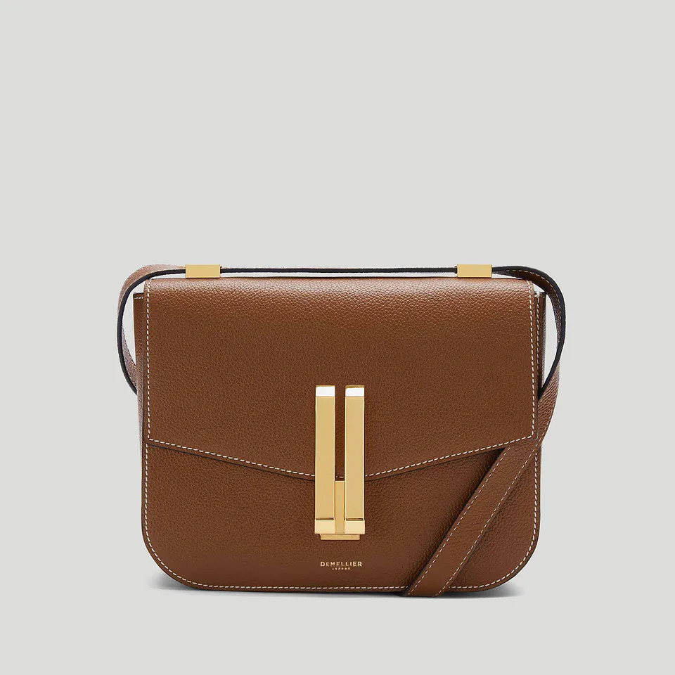 The Vancouver | Tan Small Grain Ecru Stitching | DeMellier | DeMellier