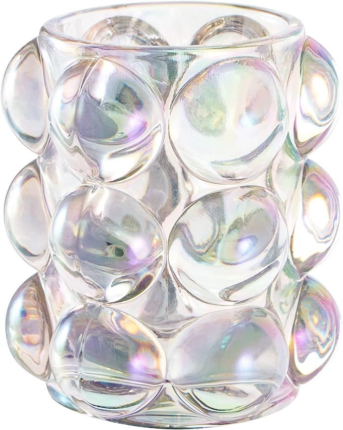 WERADNISH Crystal Makeup Brush Holder Organizer, Champagne Pencil Cup Bubble Shape, Glass Makeup ... | Amazon (US)