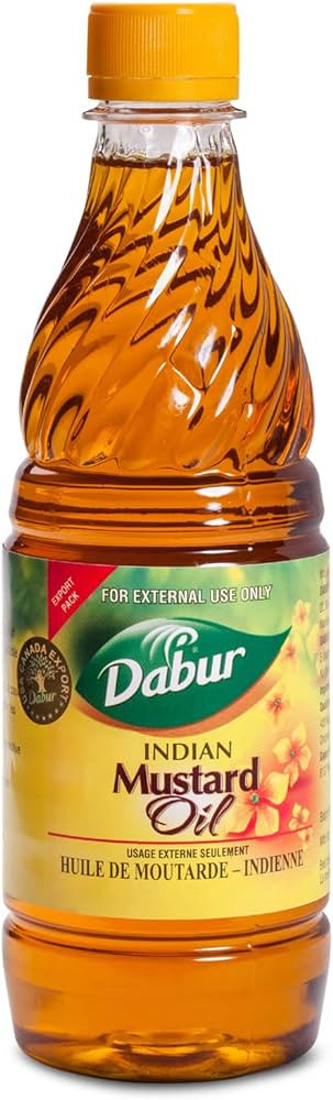 Dabur Kachi Ghani Mustard Oil - Oil for Skin and Hair Care, Cold-pressed Oil Body Massage, Therap... | Amazon (US)