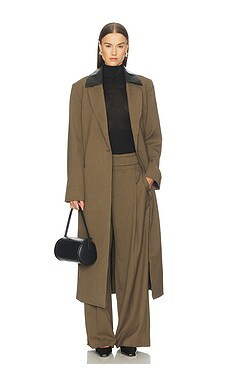 SIR. Sartoria Coat in Chocolate Marle from Revolve.com | Revolve Clothing (Global)