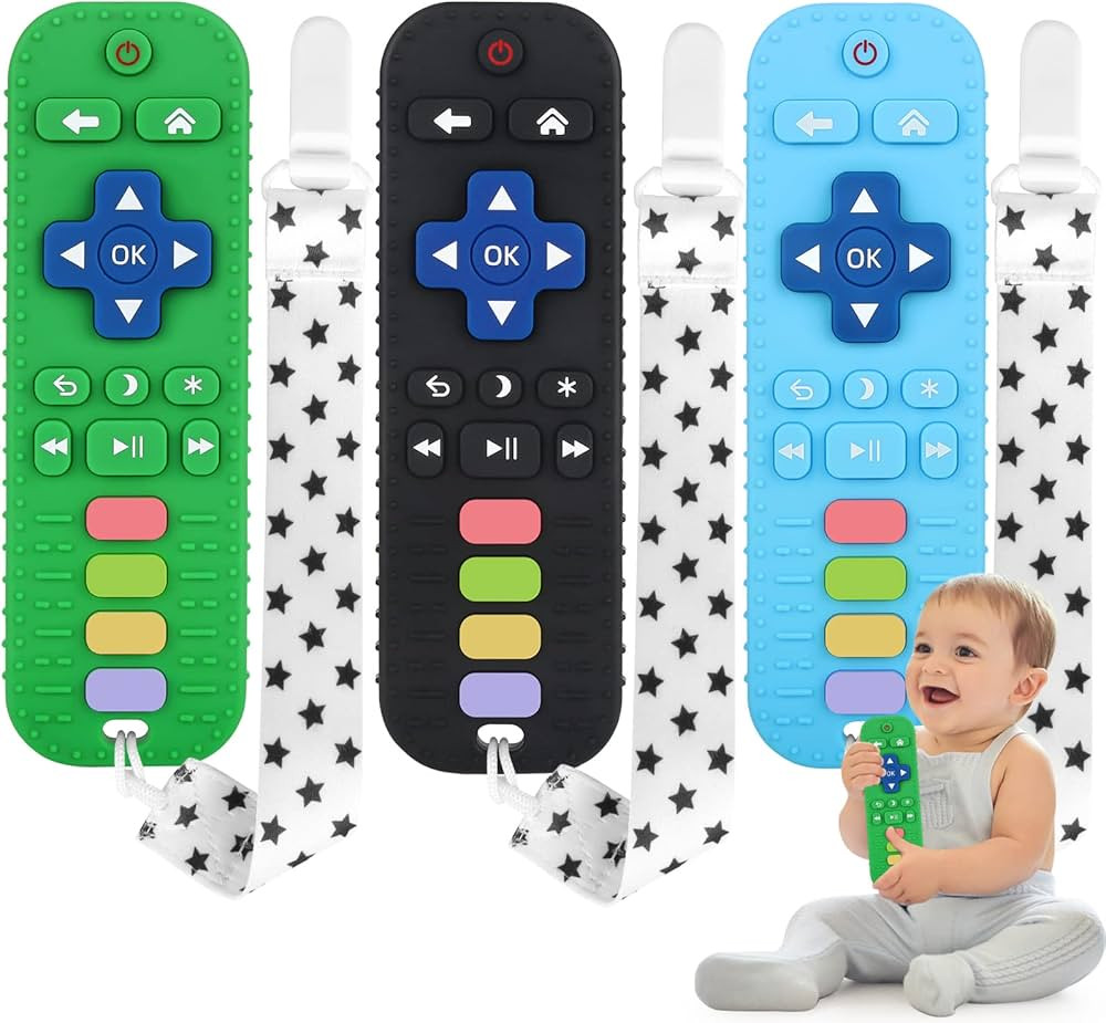 Fu Store 3 Pack Silicone Teething Toys for Infant Toddlers Remote Control Shape Teethers for Babi... | Amazon (US)