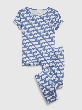 Kids 100% Organic Cotton Bunny Print PJ Set | Gap (US)