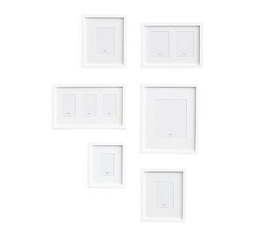 Wood Gallery Frames in a Box, Modern White - Set of 6 | Pottery Barn (US)