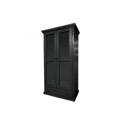 Farmhouse Extra Wide Solid Wood Armoire Wardrobe with shutter doors | Wayfair North America