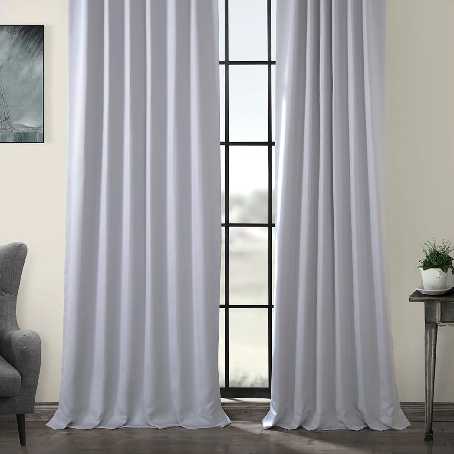 Exclusive Fabrics Room Darkening 108-inch Curtain Panel Pair | Bed Bath & Beyond