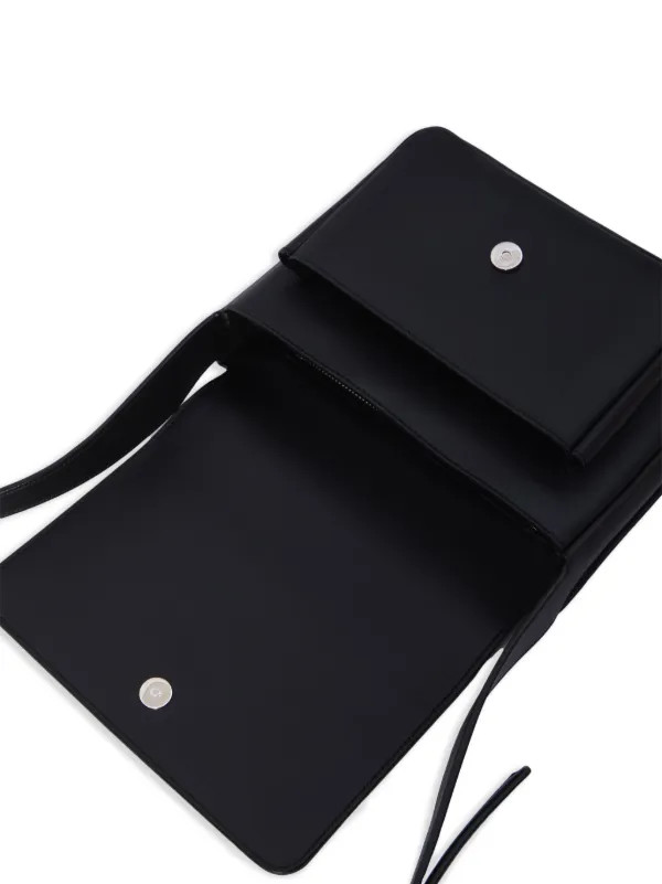 Saint Laurent Small Leather Messenger Bag | Black | FARFETCH LV | Farfetch Global