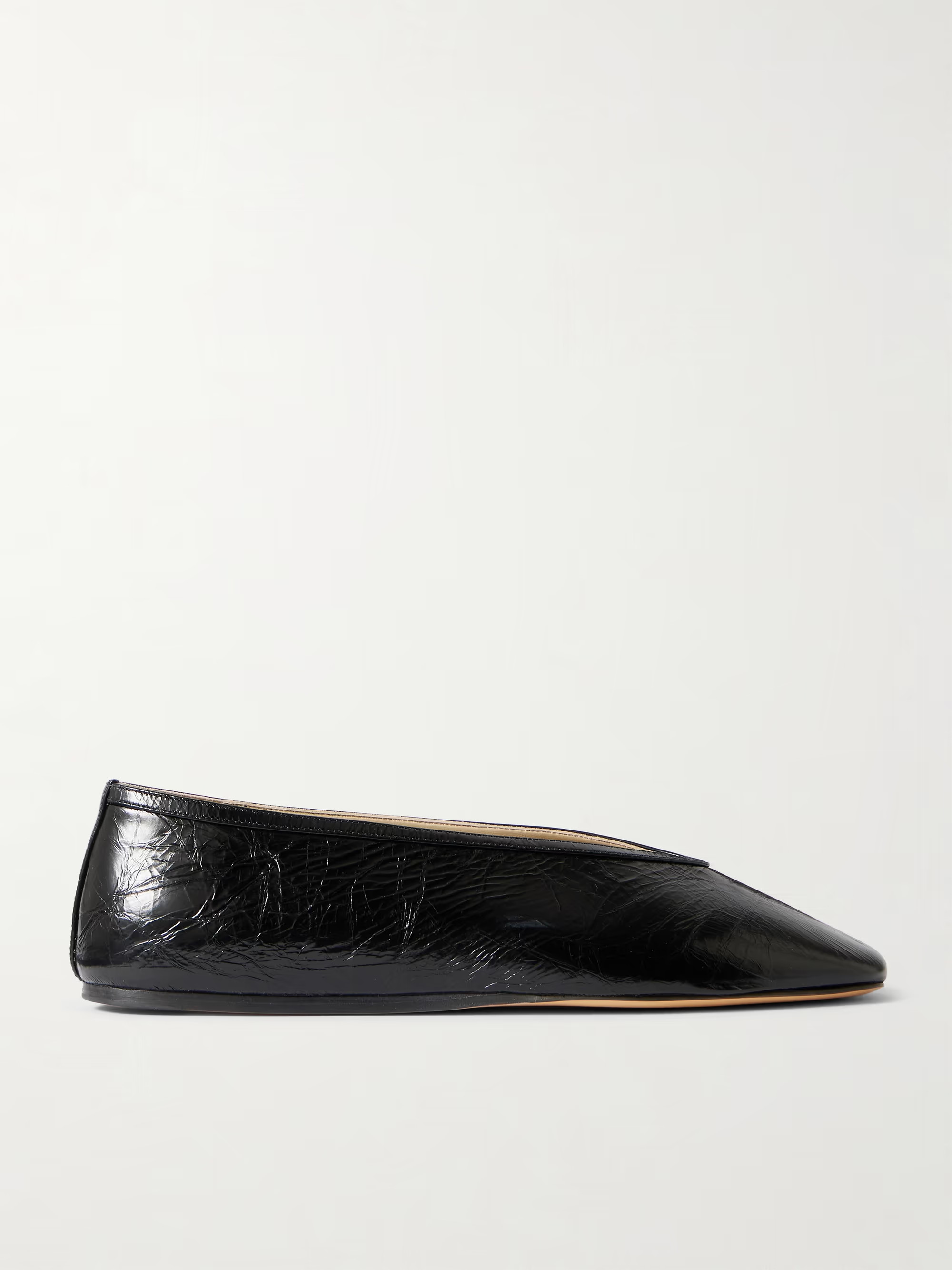 Luna crinkled-leather ballet flats | NET-A-PORTER (UK & EU)
