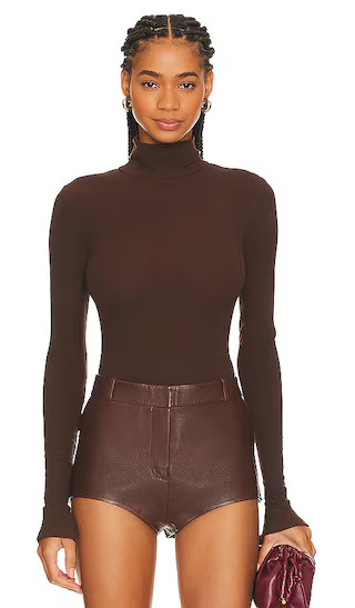 Turtle Neck Bodysuit in Umber | Revolve Clothing (Global)