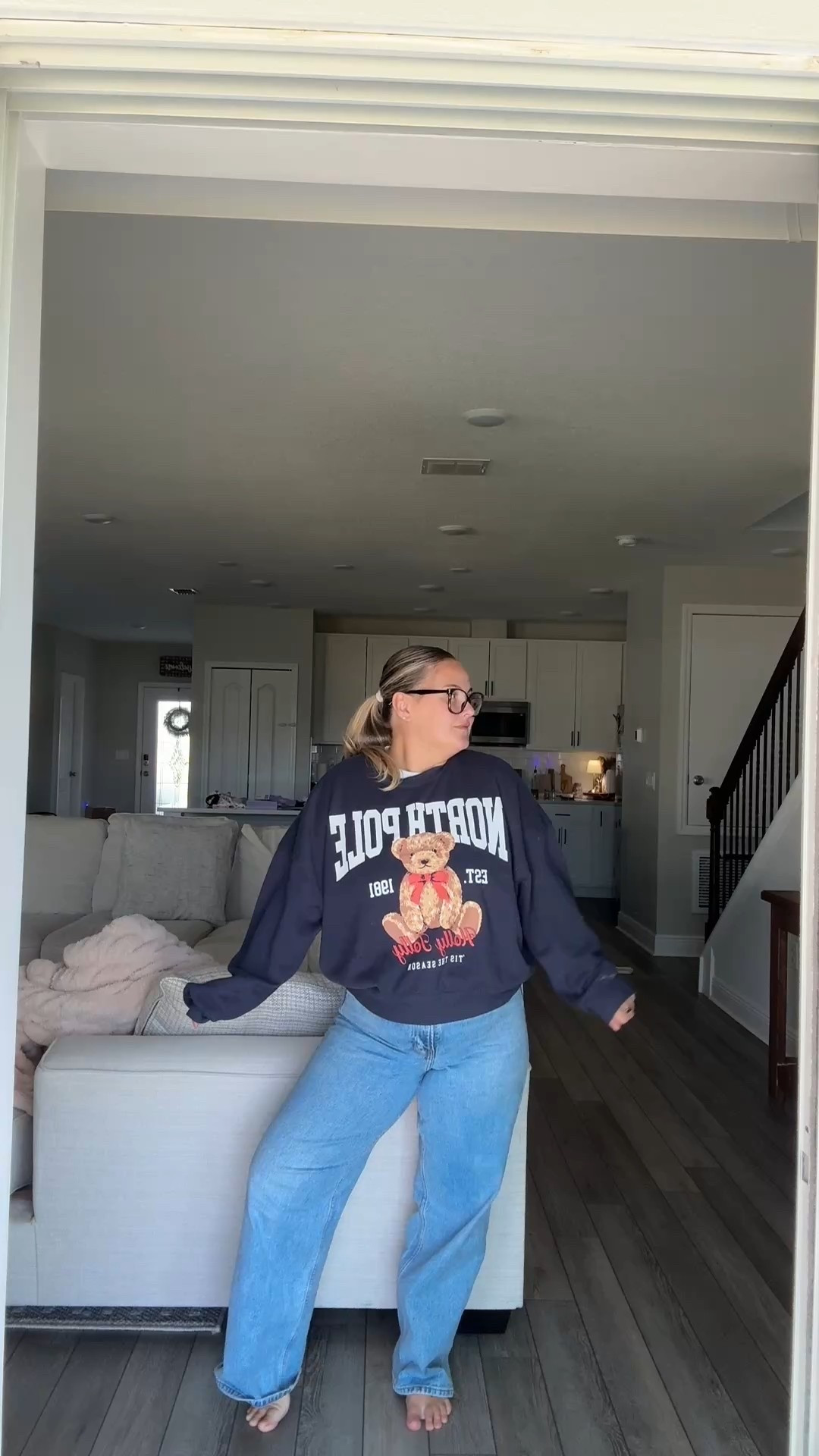 cozy casual outfit today — oversized teddy crewneck + relaxed wide leg jeans. comfy mom outfit, everyday essentials, casual fall outfit, graphic sweatshirt + denim combo.
•
•
•
•graphic crewneck, teddy sweatshirt, oversized sweatshirt, cozy outfit, casual outfit, mom outfit, everyday outfit, fall outfit, comfy style, wide leg jeans, relaxed denim, light wash jeans, casual basics, wardrobe staples, affordable outfit, comfy mom style, casual street style, weekend outfit, lounge to errand outfit, minimal style, neutral outfit, cute cozy outfit, comfy fall look, easy mom outfit, relaxed fit jeans, casual essentials, graphic sweatshirt outfit, everyday denim, simple outfit idea 


#ootd #casualootd #comfystyle #momoutfit #momstyle #falloutfit #everydayoutfit #casualstyle #streetstyleinspo #realoutfit #outfitinspo #graphiccrewneck #sweatshirtseason #denimstyle #widelegjeans #casualvibes #simpleoutfit #minimalstyle #cuteandcasual #cozyoutfit #weekendstyle #fallfashionfinds #affordablefashion #styleinspo #denimoutfit #dailyoutfit #mamaoutfits #fitcheck #stylediary #ltkfashion 

#LTKootd #LTKmomlife #LTKFindsUnder50