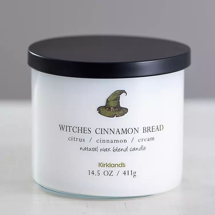 New! Witches Cinnamon Bread Triple Wick Jar Candle | Kirkland's Home