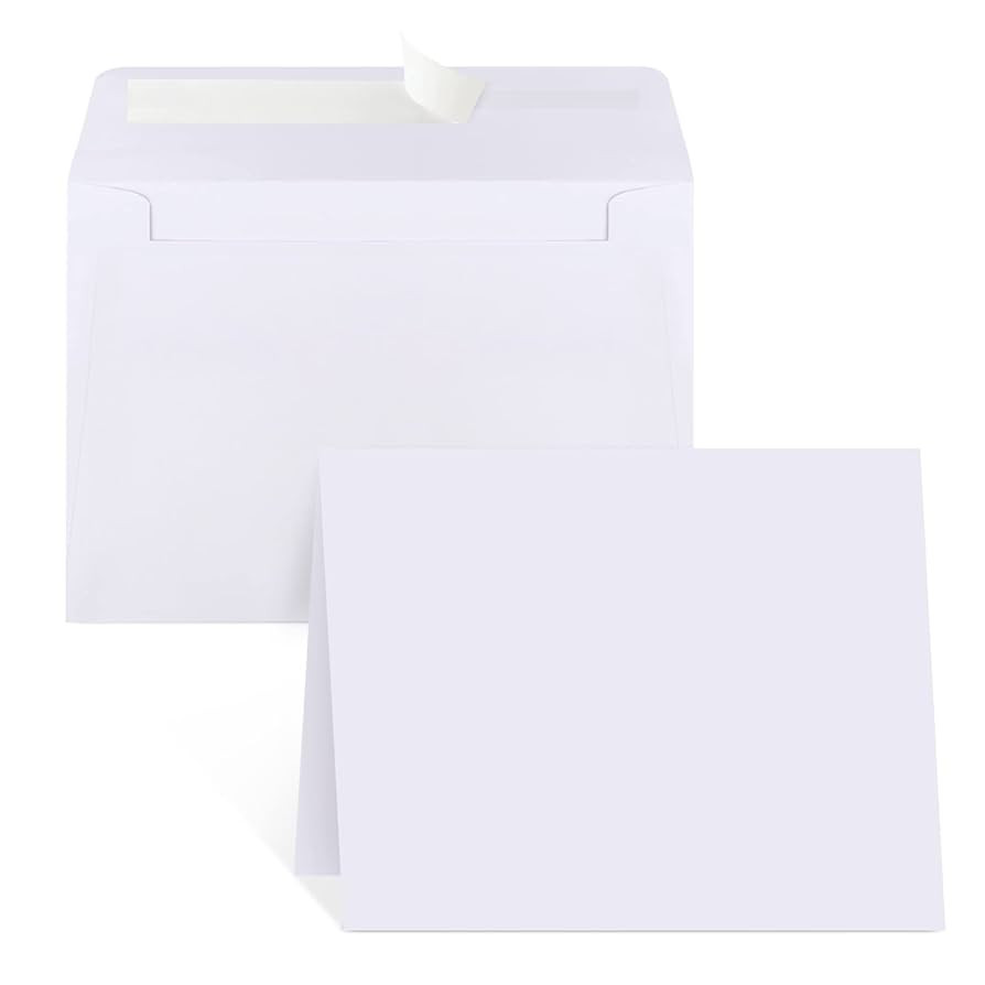 Joyberg Blank Cards and Envelopes 4x6, 30 Pack White Invitation Cardstock with 30 Pack Envelopes,... | Amazon (US)
