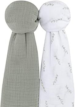 Ely’s & Co. Cotton Muslin Swaddle Blanket 2-Pack for Baby Boy or Girl — 100% Cotton Muslin Ex... | Amazon (US)