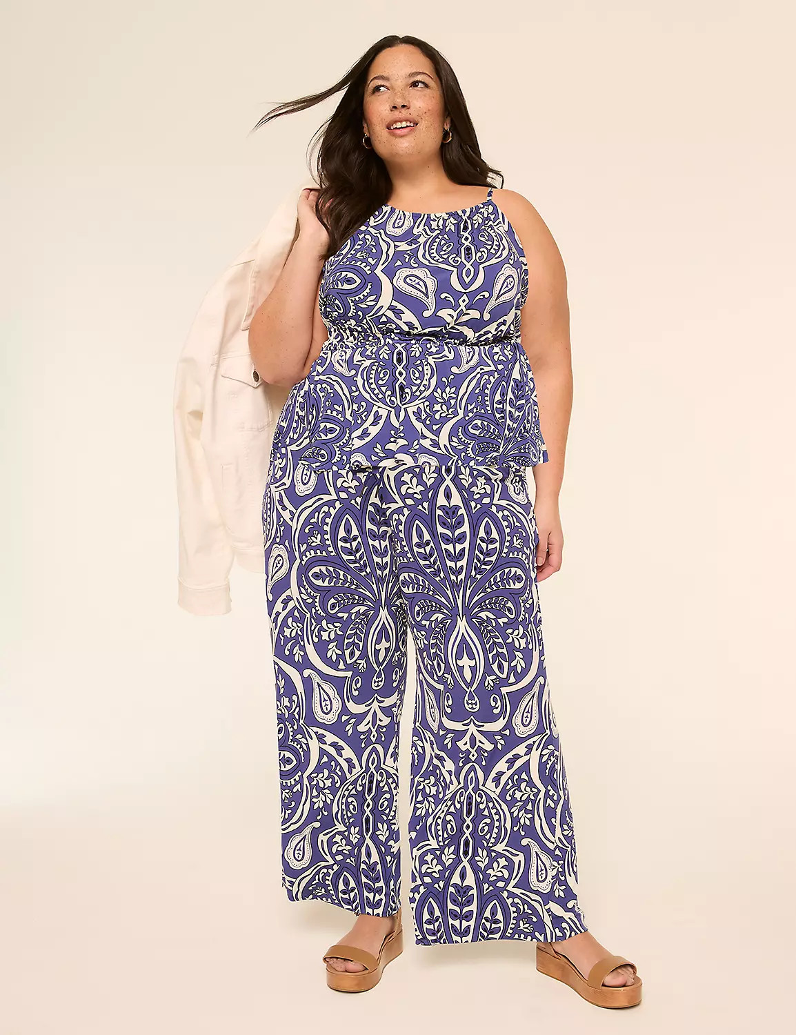 Matte Jersey Pull-On Wide Leg Pant | LaneBryant | Lane Bryant (US)