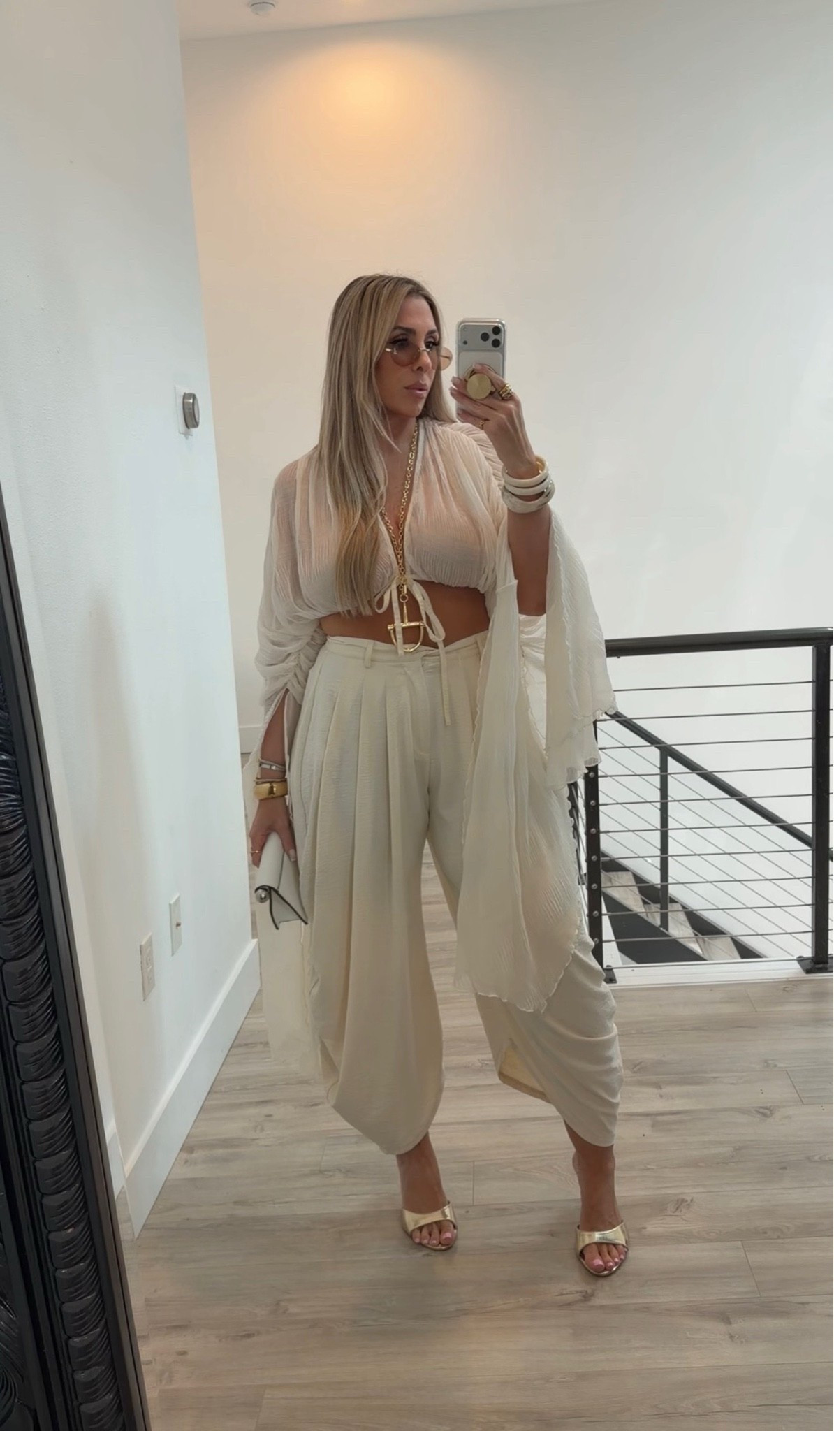 Vacation Outfit 

Pant size XL color apricot 
Akira Top XL (wearing nipple covers). You could also do bralette under. I also linked Amazon options. 

I have a 50% code with the Jewelry. The code is Christine.  #LTKFestival

#LTKMidsize #LTKootd