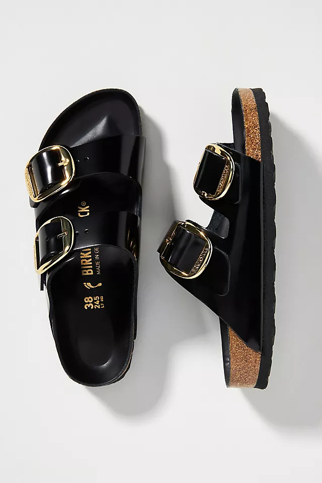 Birkenstock Big Buckle Patent Leather Sandals | Anthropologie (US)