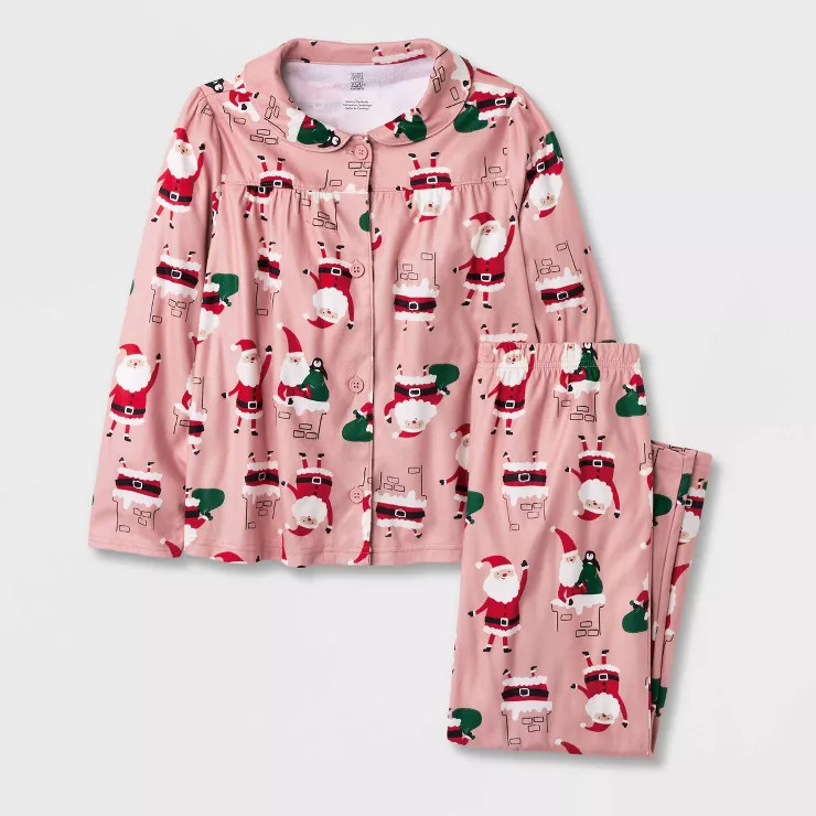 Carter's Just One You® Girls' Santa Coat Pajama Set - Pink | Target