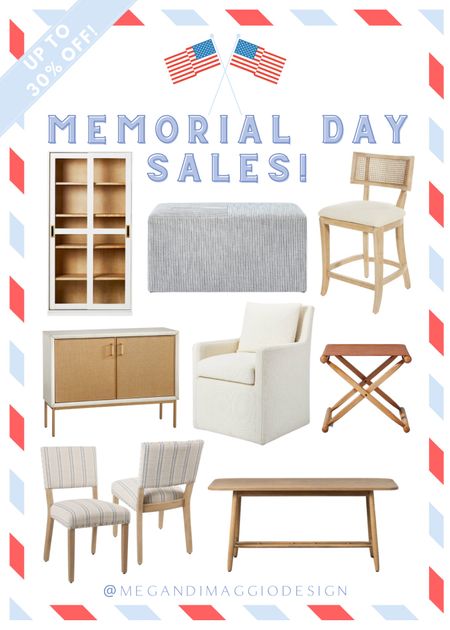 It’s officially Memorial Day Weekend!! And I’ll be sharing new sales today!! Starting with amazing furniture, home decor, and women’s fashion sales AND restocks!!

Now score up to 30% OFF these coastal furniture picks!! Including Studio McGee and Hearth and Hand!! Plus several looks for less like these cane back counter stools, this cane door buffet and this faux leather stool!! 😍 more linked!

#LTKhome #LTKFind #LTKsalealert