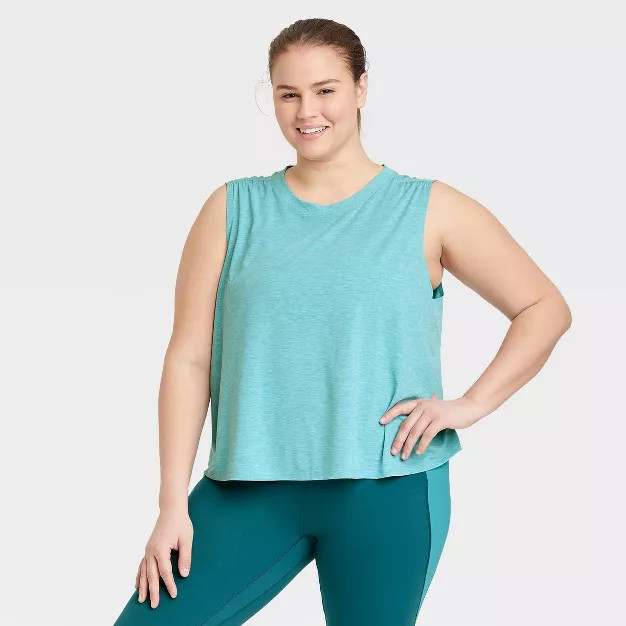Women's Active Cropped Cinch Crop Tank Top - All in Motion™ | Target
